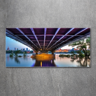 Foto schilderij op glas Brug in Warschau