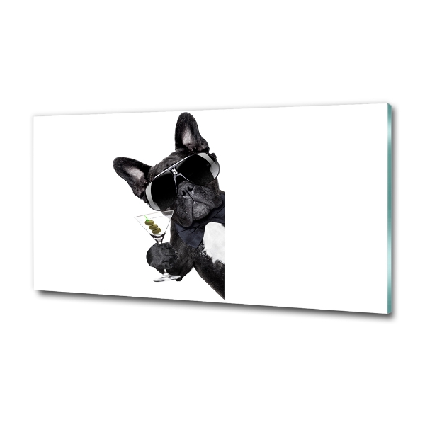 Foto schilderij op glas Martini Dog