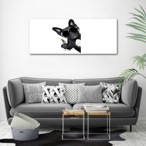 Foto schilderij op glas Martini Dog