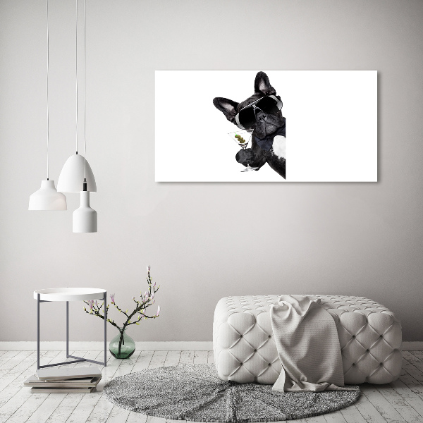 Foto schilderij op glas Martini Dog