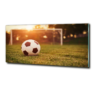 Schilderij glas De bal op het veld