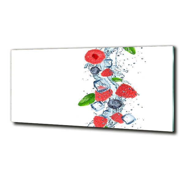 Glazen schilderij Bosvruchten met ijs