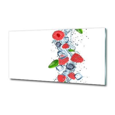 Glazen schilderij Bosvruchten met ijs