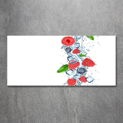 Glazen schilderij Bosvruchten met ijs