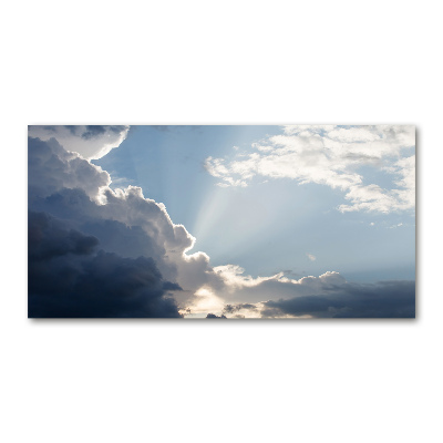Glazen schilderij Wolken aan de hemel