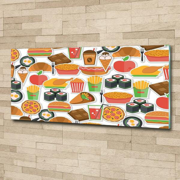Glazen schilderij Fastfood