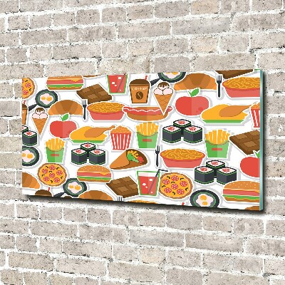 Glazen schilderij Fastfood
