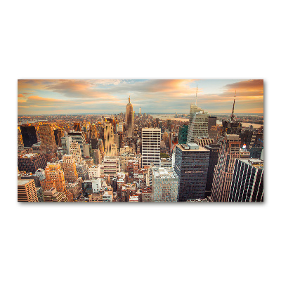 Schilderij op glas New York vanuit vogelperspectief
