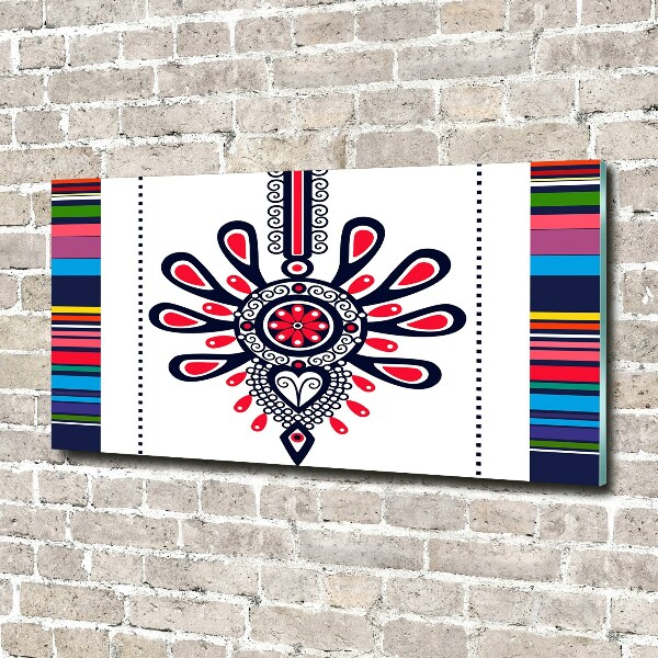 Foto-obraz szklany Polski wzór ludowy