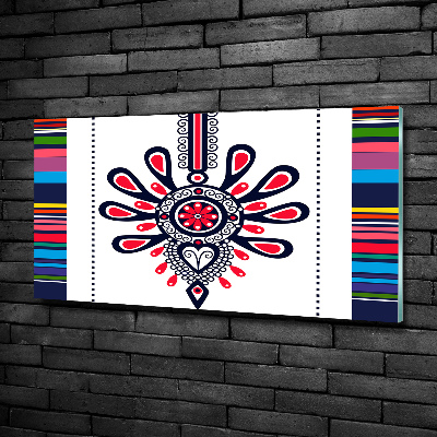 Foto-obraz szklany Polski wzór ludowy