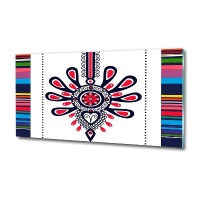 Foto-obraz szklany Polski wzór ludowy