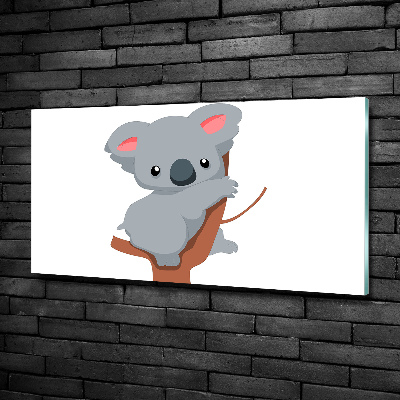Schilderij op glas Koala in een boom