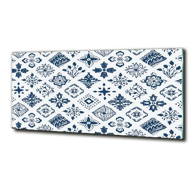 Foto schilderij op glas Bloemenpatroon