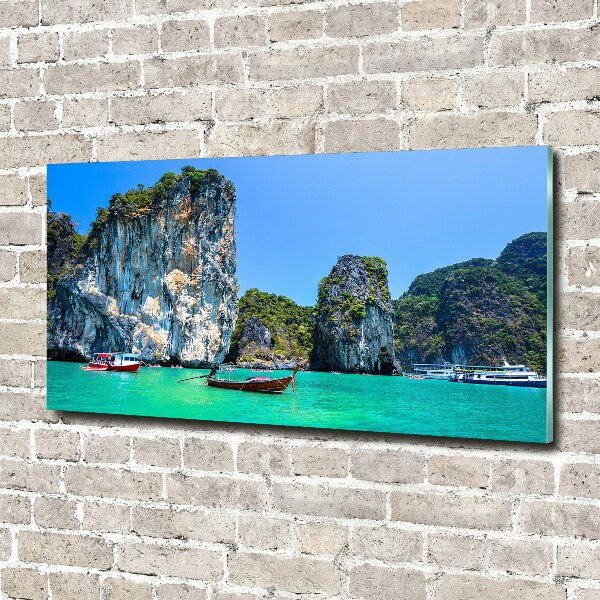 Foto schilderij op glas Boten Thailand