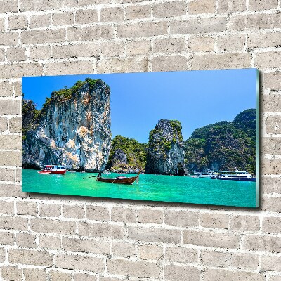 Foto schilderij op glas Boten Thailand