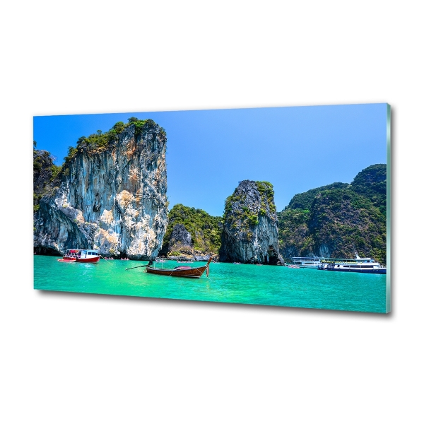 Foto schilderij op glas Boten Thailand