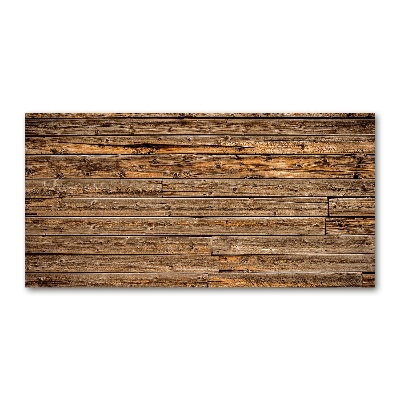 Schilderij glas Houten muur