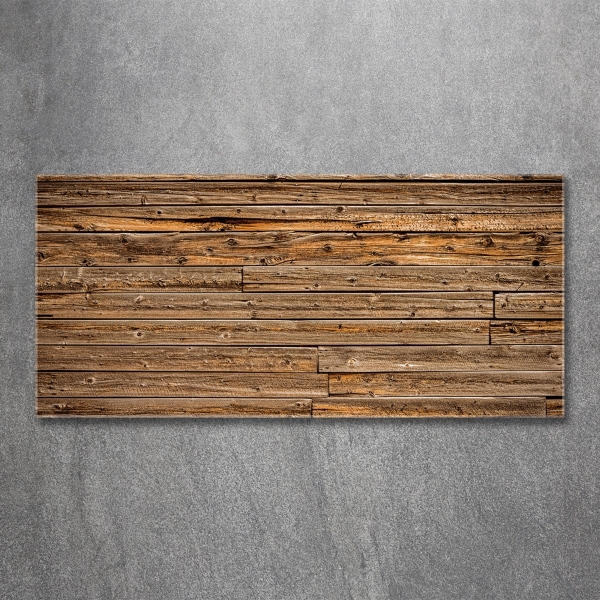 Schilderij glas Houten muur