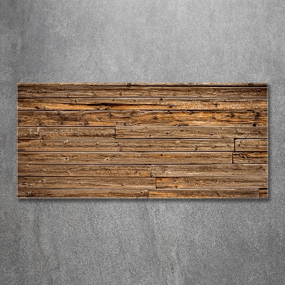 Schilderij glas Houten muur