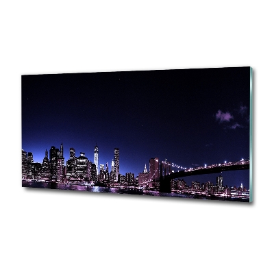 Foto schilderij op glas Brooklynbrug