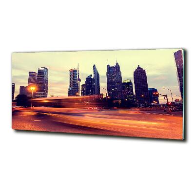 Schilderij op glas Shanghai 's nachts