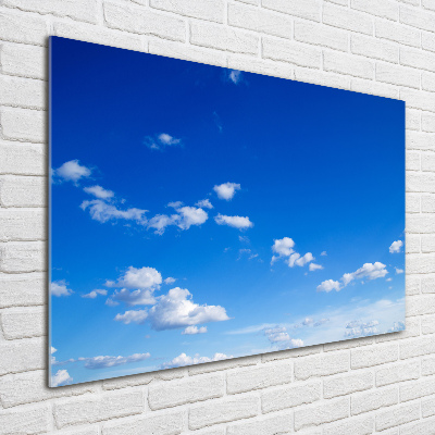 Foto schilderij op glas Wolken aan de hemel
