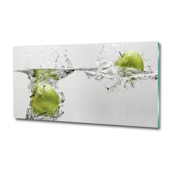 Schilderij glas Een appel onder water