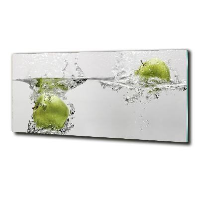 Schilderij glas Een appel onder water