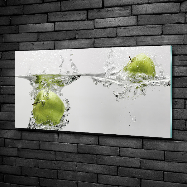 Schilderij glas Een appel onder water