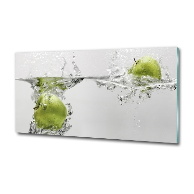 Schilderij glas Een appel onder water