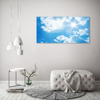 Glazen schilderij Wolken aan de hemel