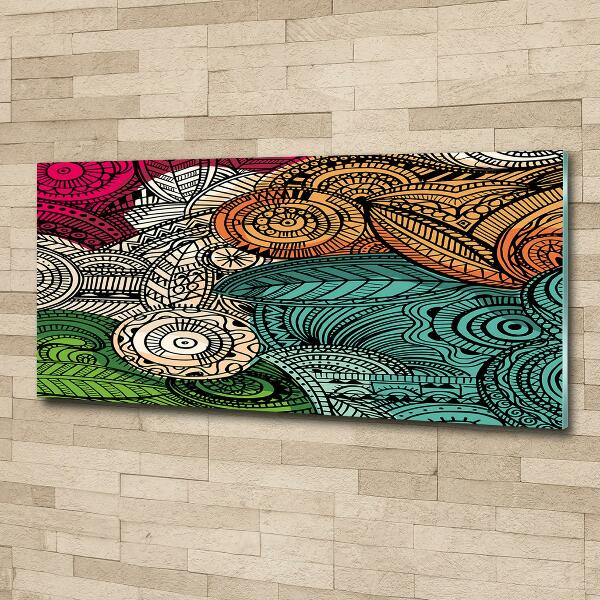 Schilderij glas Abstracte veren