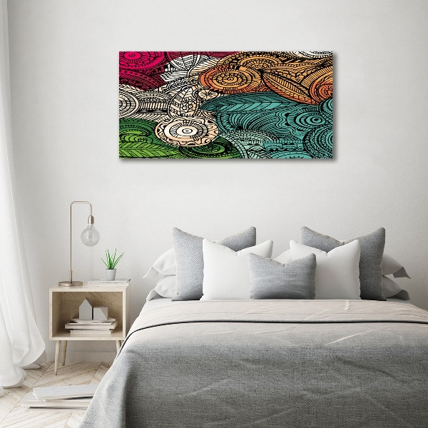 Schilderij glas Abstracte veren