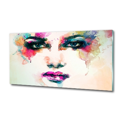 Glazen schilderij Portret van een vrouw