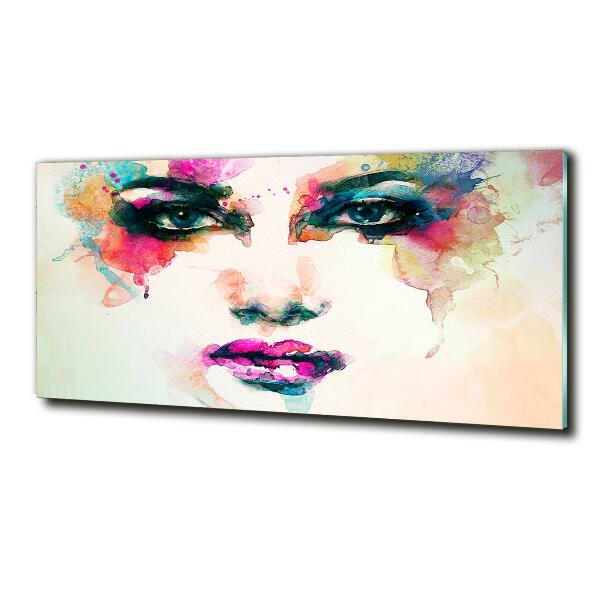 Glazen schilderij Portret van een vrouw