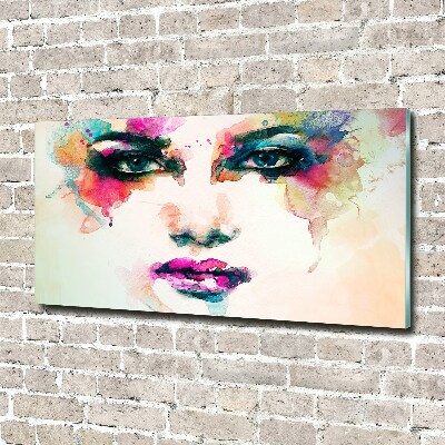 Glazen schilderij Portret van een vrouw