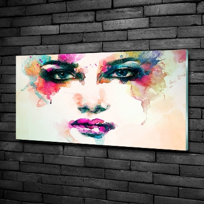 Glazen schilderij Portret van een vrouw