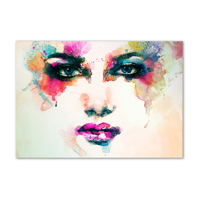 Glazen schilderij Portret van een vrouw