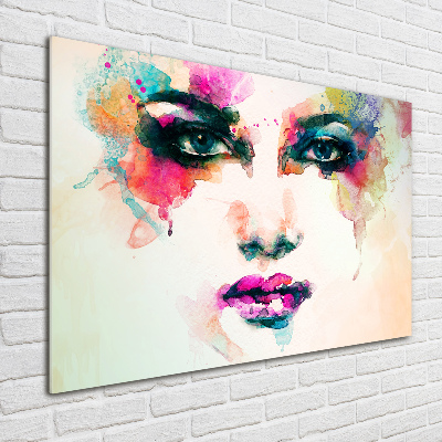 Glazen schilderij Portret van een vrouw