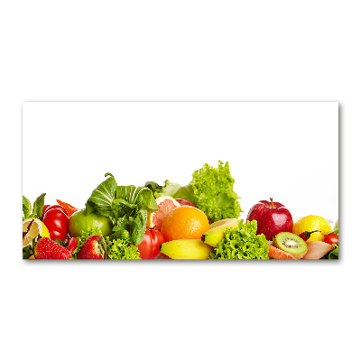 Glazen schilderij Fruit en groenten