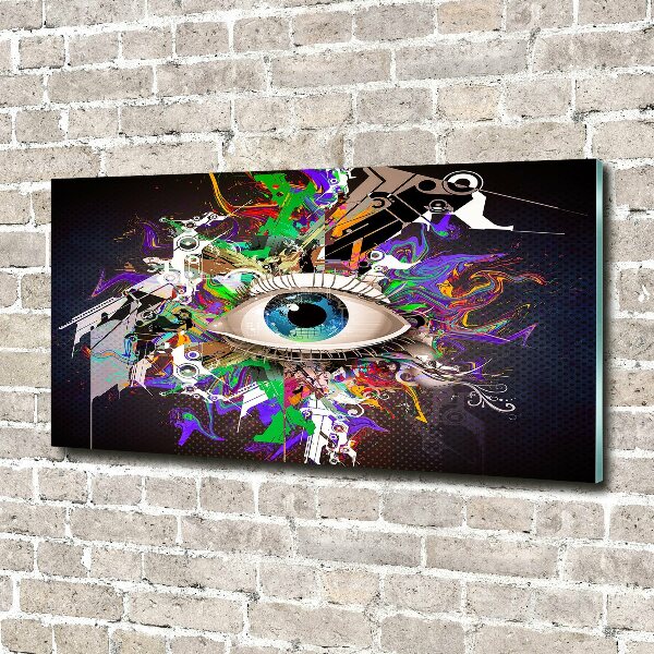 Foto schilderij op glas Abstract oog