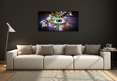 Foto schilderij op glas Abstract oog
