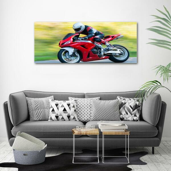 Schilderij glas Motorfiets