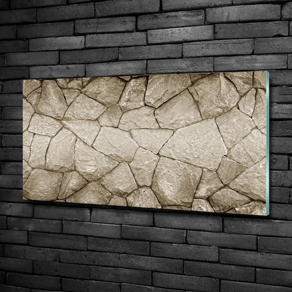 Glazen schilderij Stenen muur