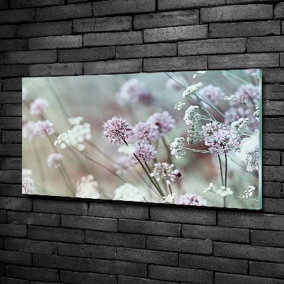 Foto schilderij op glas Wilde bloemen