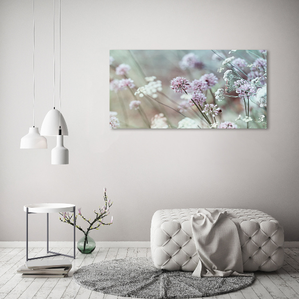 Foto schilderij op glas Wilde bloemen