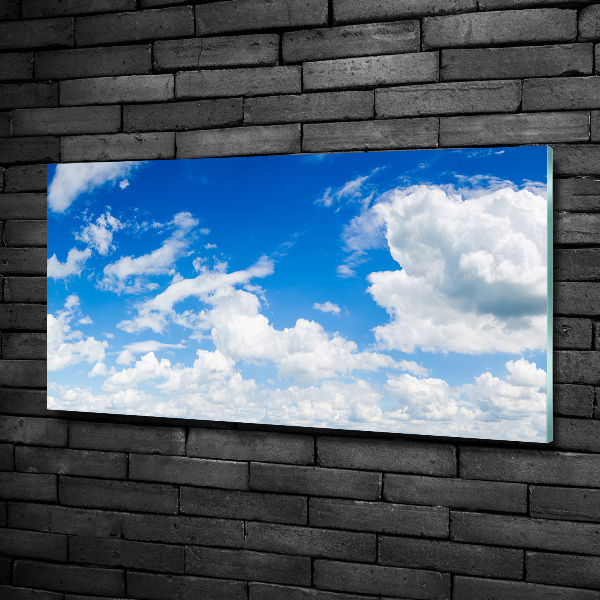 Schilderij glas Wolken aan de hemel