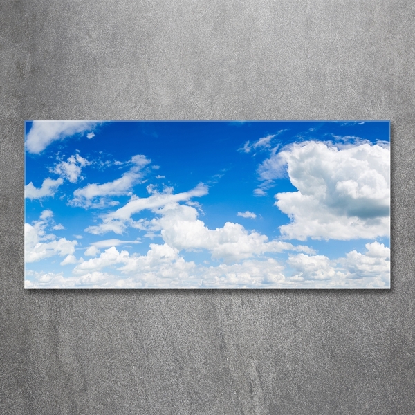 Schilderij glas Wolken aan de hemel