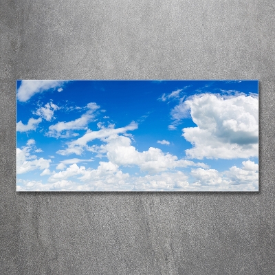 Schilderij glas Wolken aan de hemel