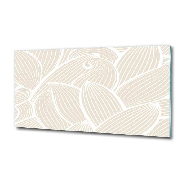 Schilderij glas Bladerenpatroon